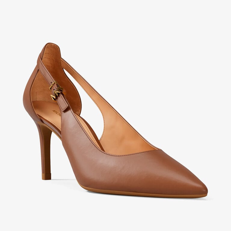 Michael Kors Michael Kors - Rachel Flex - Leather Pump - Luggage Brown / Black-Brown
