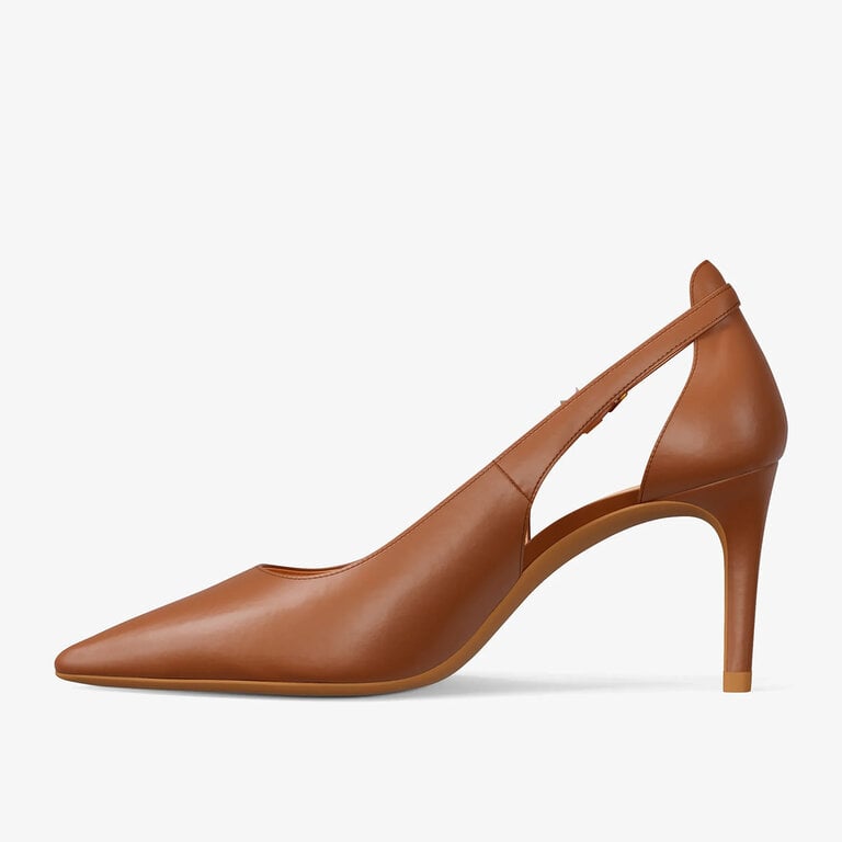 Michael Kors Michael Kors - Rachel Flex - Leather Pump - Luggage Brown / Black-Brown