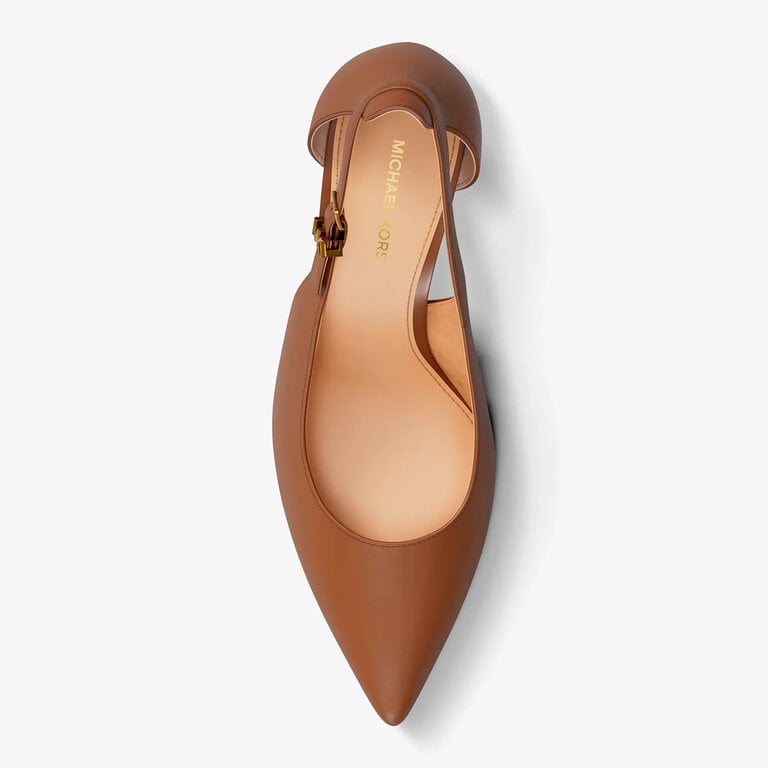 Michael Kors Michael Kors - Rachel Flex - Leather Pump - Luggage Brown / Black-Brown