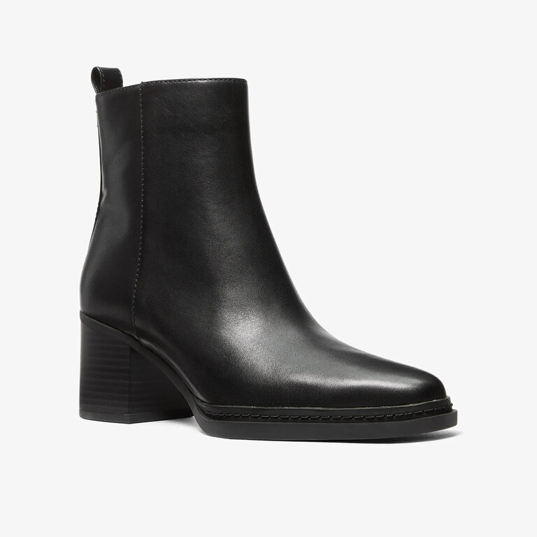 Michael Kors Michael Kors - Lex - Ankle Bootie - Black Leather / Chocolate Suede