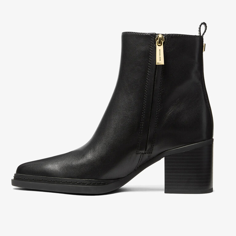 Michael Kors Michael Kors - Lex - Ankle Bootie - Black Leather / Chocolate Suede