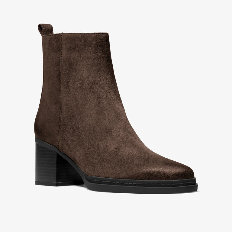 Michael Kors Michael Kors - Lex - Ankle Bootie - Black Leather / Chocolate Suede