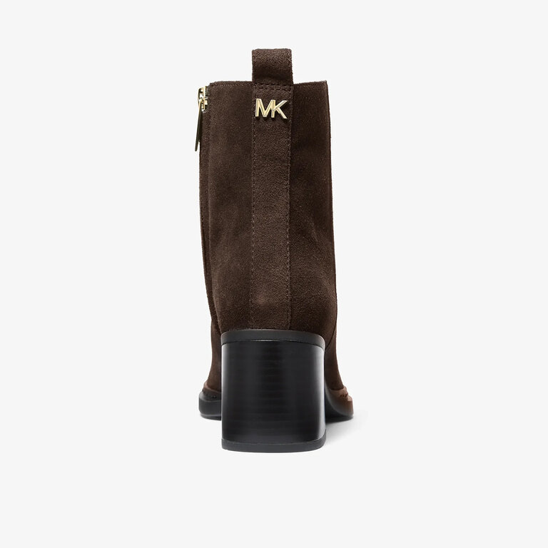 Michael Kors Michael Kors - Lex - Ankle Bootie - Black Leather / Chocolate Suede