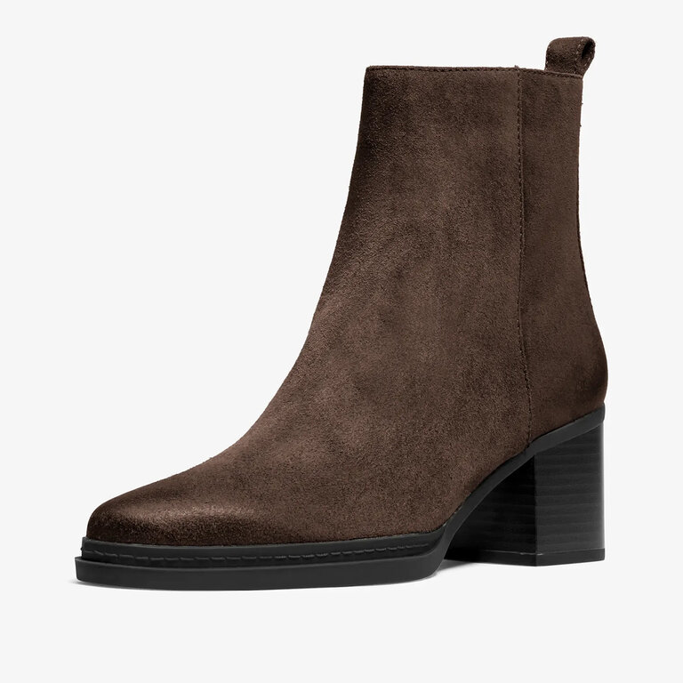 Michael Kors Michael Kors - Lex - Ankle Bootie - Black Leather / Chocolate Suede