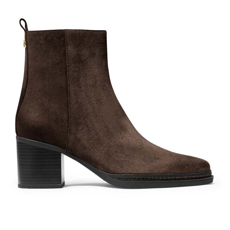 Michael Kors Michael Kors - Lex - Ankle Bootie - Black Leather / Chocolate Suede