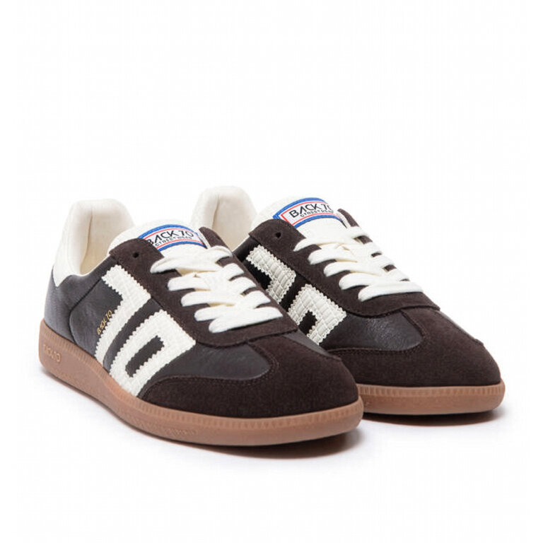 Back 70 Back 70 - Cloud NC - Leather & Suede Sneaker - Coffee / Black / Taupe