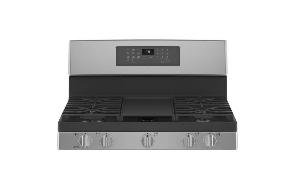 GE GAS RANGE WITH AIR FRY MDL JGB735SPSS S/N RS214835P City Outlet