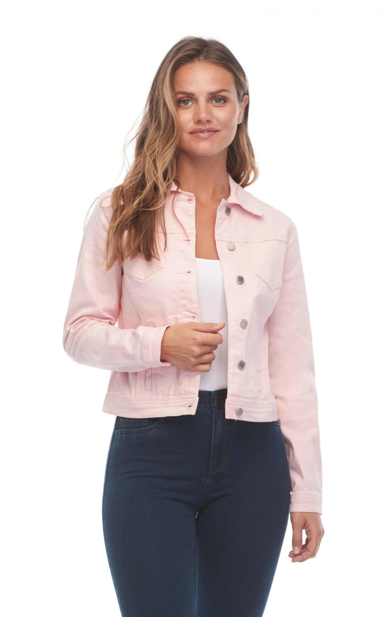 blush jean jacket