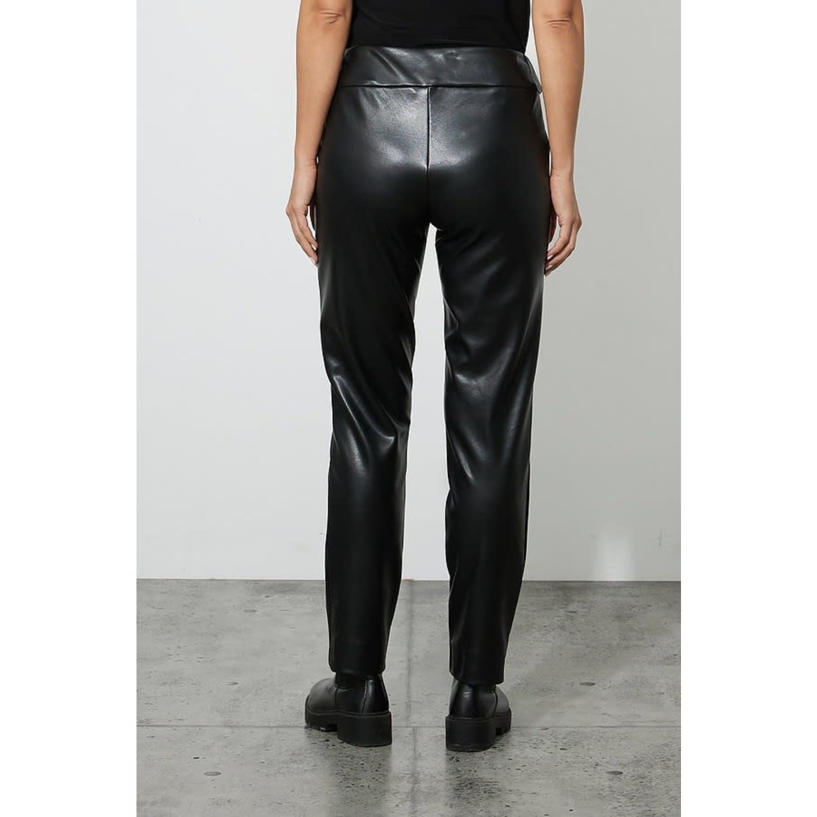 Joseph Ribkoff Black Faux Leather Pants Style 223196