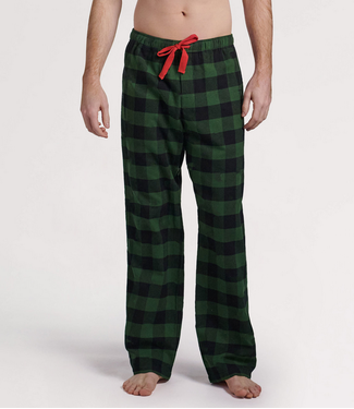 Hatley Forest Green Plaid Men's Flannel Pajama Pants