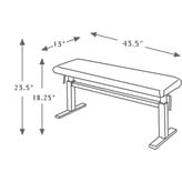 Hidrau Hidrau Marseille 43" Super-Duet Hydraulic Artist Piano Bench 43” Vinyl