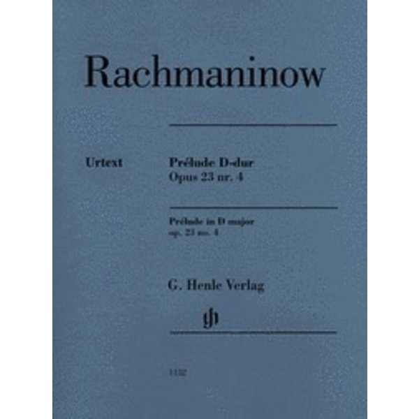 Henle Urtext Editions Rachmaninow - Prélude D-dur - Opus 23 Nr. 4