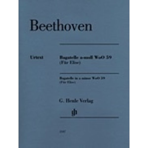 Henle Urtext Editions Beethoven - Bagatelle in A minor WoO 59 (Für Elise)