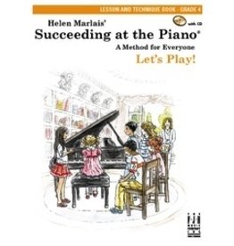FJH Succeeding at the Piano, Lesson and Technique Book - Grade 4 (with CD)