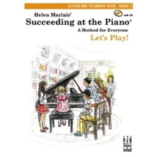 FJH Succeeding at the Piano, Lesson and Technique Book - Grade 4 (with CD)