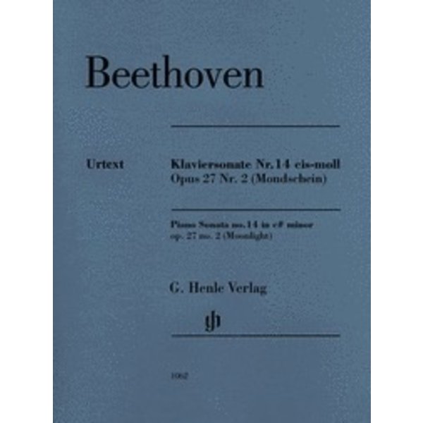 Henle Urtext Editions Beethoven - Piano Sonata No. 14 in C-sharp minor, Op. 27, No. 2 (Moonlight)