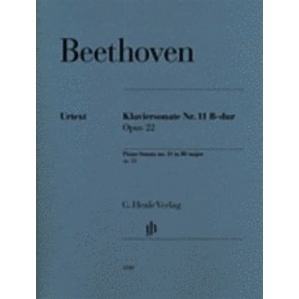 Henle Urtext Editions Beethoven - Piano Sonata No. 11 in B-flat Major, Op. 22