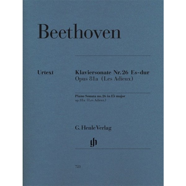 Henle Urtext Editions Beethoven - Piano Sonata No. 26 in E Flat Major Op. 81a
