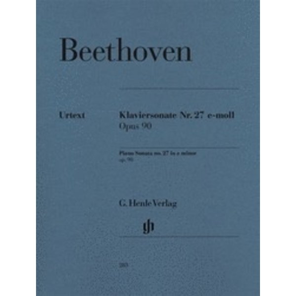 Henle Urtext Editions Beethoven - Sonata No. 27 in E Minor, Opus 90