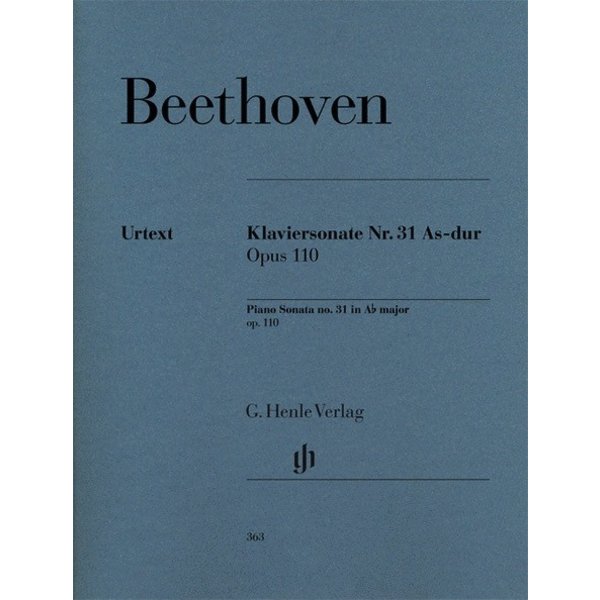 Henle Urtext Editions Beethoven - Piano Sonata No. 31 in A Flat Major Op. 110