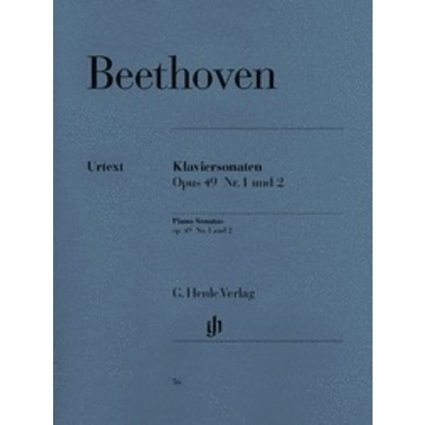 Henle Urtext Editions Beethoven - 2 Easy Piano Sonatas: No. 19 in G Minor Op. 49, No. 1 and No. 20 in G Major Op. 49, No. 2