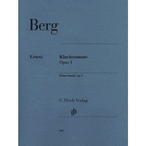 Henle Urtext Editions Berg - Piano Sonata, Op. 1