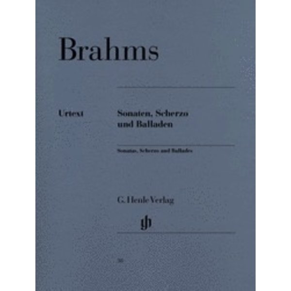 Henle Urtext Editions Brahms - Sonatas, Scherzo and Ballades