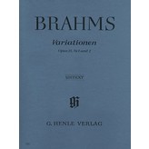 Henle Urtext Editions Brahms - Variations Op. 21 Nos. 1 and 2