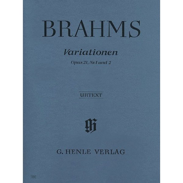 Henle Urtext Editions Brahms - Variations Op. 21 Nos. 1 and 2