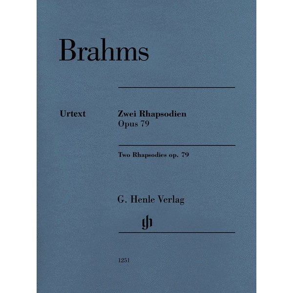 Henle Urtext Editions Brahms - Two Rhapsodies Op. 79 Revised