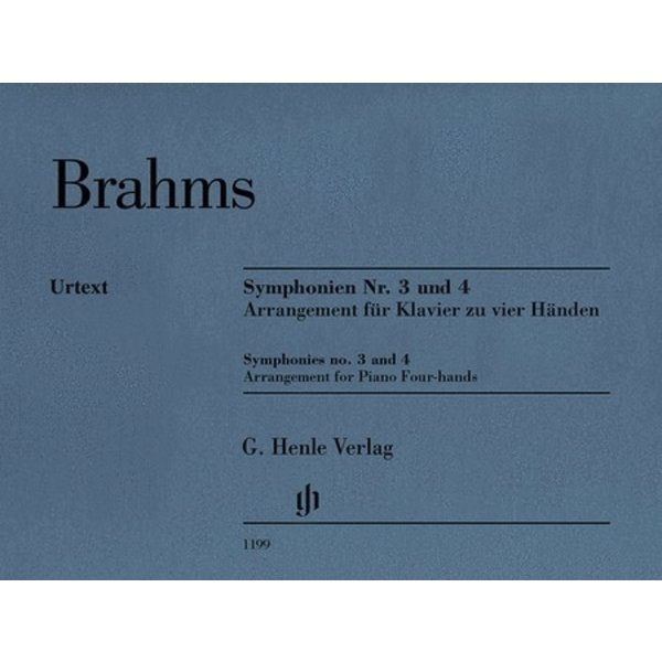 Henle Urtext Editions Brahms - Symphonies No. 3 and 4