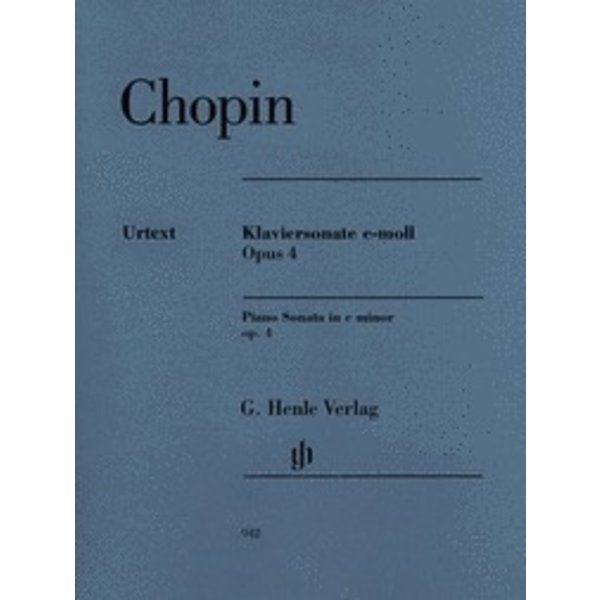 Henle Urtext Editions Chopin - Piano Sonata in C minor, Op. 4