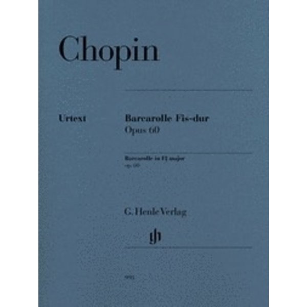Henle Urtext Editions Frédéric Chopin - Barcarolle in F-sharp Major, Op. 60