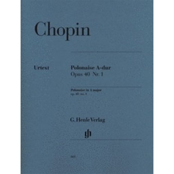 Henle Urtext Editions Chopin - Polonaise in A Major Op. 40 (Militaire)