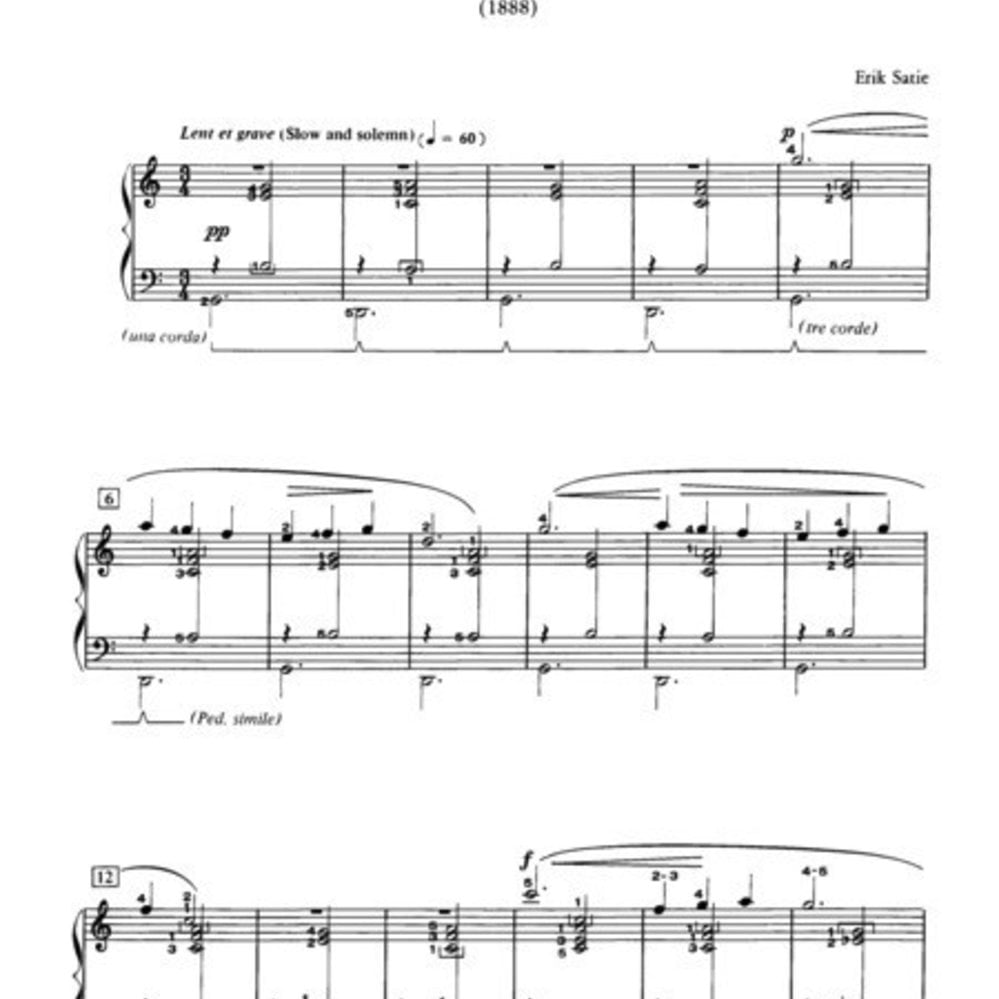 GYMNOPEDIES, GNOSSIENNES FOR PIANO (Sheet Music) Erik Satie BRAND NEW  Paperback 9780486259789