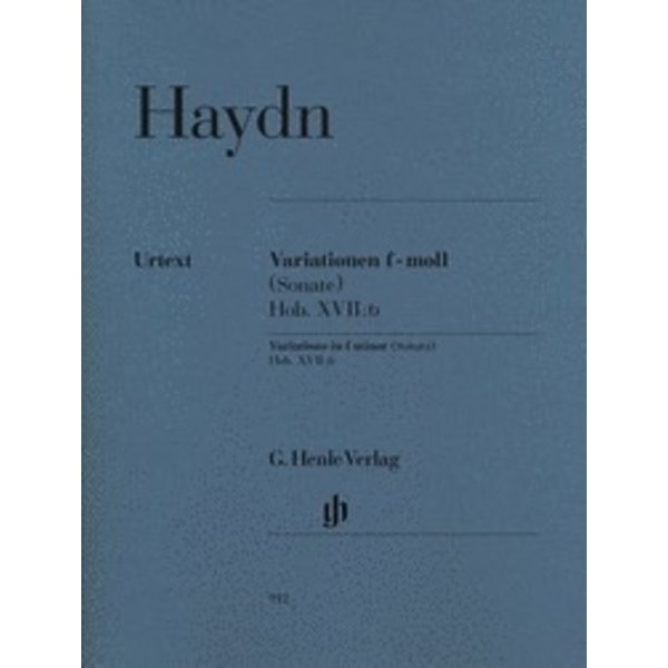 Henle Urtext Editions Haydn - Variations in F minor (Sonata), Hob.XVII:6