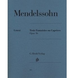 Henle Urtext Editions Mendelssohn - 3 Fantasies ou Caprices Op. 16