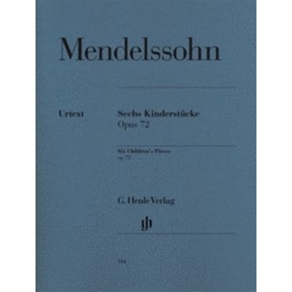 Henle Urtext Editions Mendelssohn - 6 Children's Pieces, Op. 72