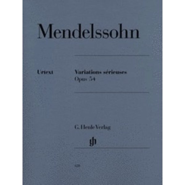 Henle Urtext Editions Mendelssohn - Variations Sérieuses, Op. 54