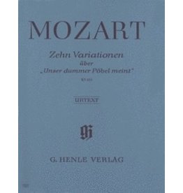 Henle Urtext Editions Mozart - 10 Variations on Unser Dummer Pöbel Meint K455