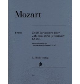 Henle Urtext Editions Mozart - 12 Variations on Ah Vous Dirai-Je, Maman K265 (300e)