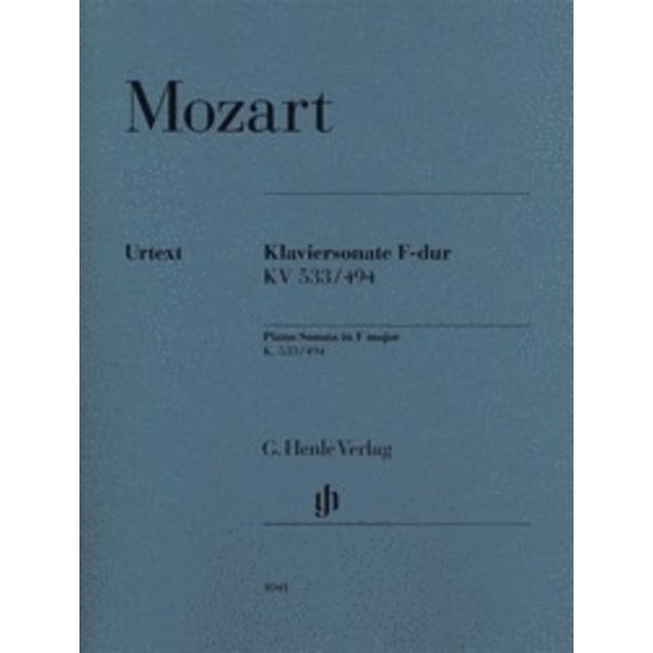 Henle Urtext Editions Mozart - Piano Sonata in F Major K533/494