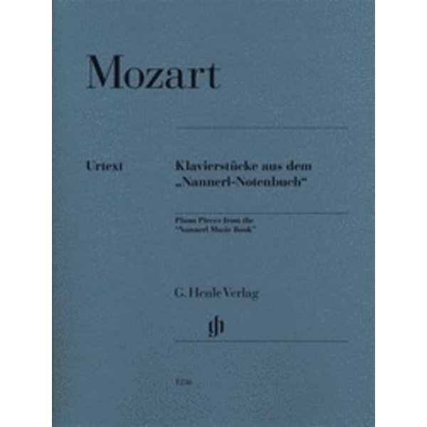 Henle Urtext Editions Mozart - Piano Pieces from the “Nannerl Music Book”