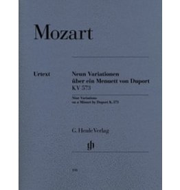 Henle Urtext Editions Mozart - 9 Variations on a Minuet by Duport K573