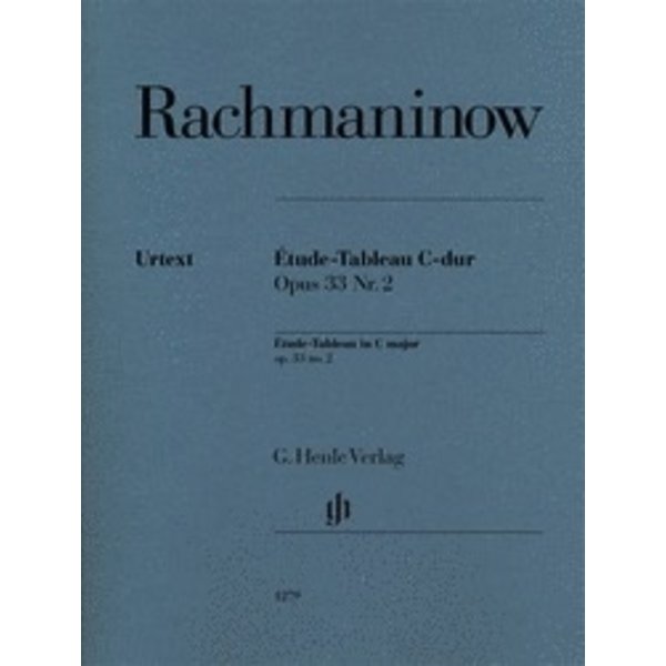 Henle Urtext Editions Rachmaninoff - Etude-Tableau in C Major, Op. 33 No. 2