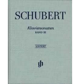 Henle Urtext Editions Schubert - Piano Sonatas - Volume III (Early and Unfinished Sonatas) Hardcover