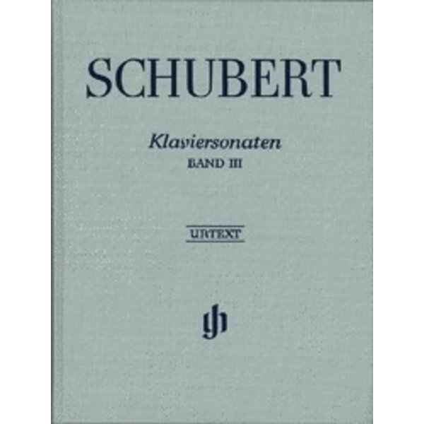 Henle Urtext Editions Schubert - Piano Sonatas - Volume III (Early and Unfinished Sonatas) Hardcover