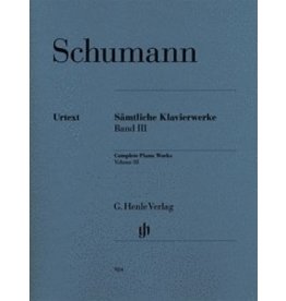 Henle Urtext Editions Schumann - Complete Piano Works - Volume 3