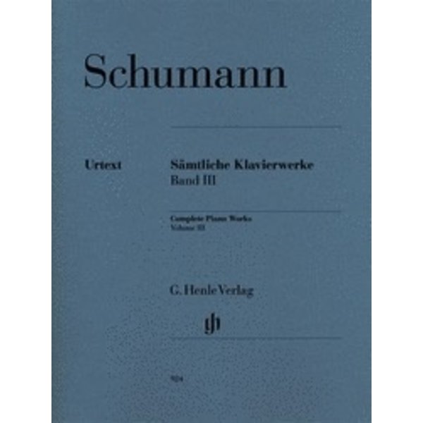 Henle Urtext Editions Schumann - Complete Piano Works - Volume 3