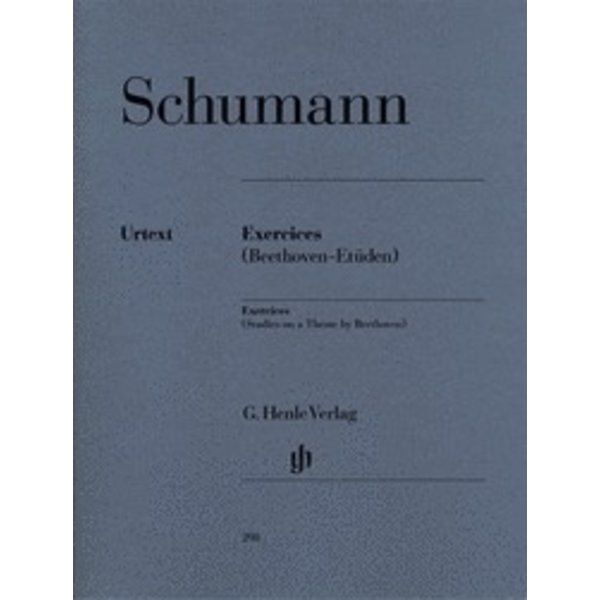 Henle Urtext Editions Schumann - Exercises - Studies in Form of Free Variations on a Theme by Beethoven Anh. F 25